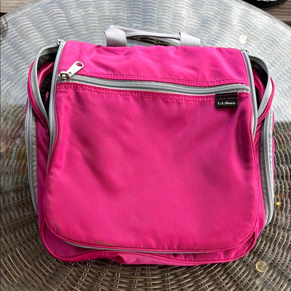 L.L. Bean Magenta Travel Bag with Gray Accents